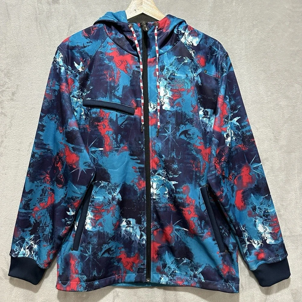 The North Face Cryptic Apex Men's M Halo Camo Hooded Jacket Full Zip Pocket Logo